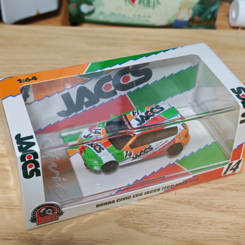 Bmc 1/64 Alloy Car Model Honda Civic Eg6 Jaccs Jtcc Limited Edition