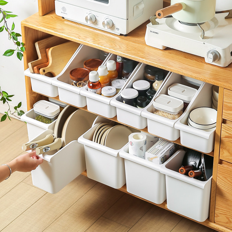 Kawashimaya kitchen storage box finishing box pot cover rack kitchenware pot storage layer rack rack overall cabinet built-in rack