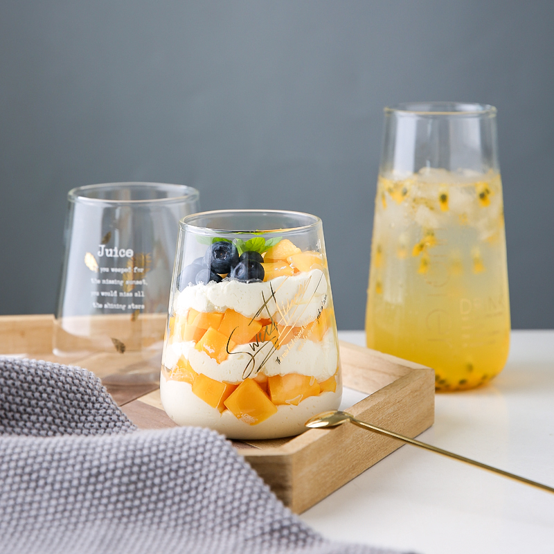 Kawashima House Ins Wind Nordic Creative Glass Water Cup Home Juice Cup Milk Cup Tea Cup Beverage Cup B-173