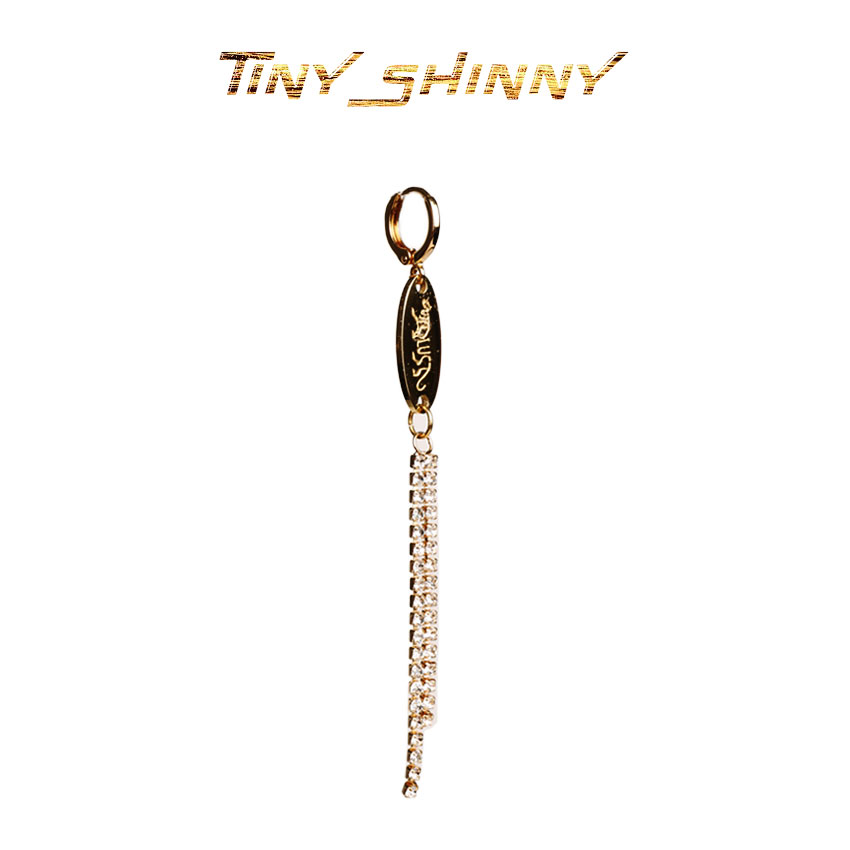 WL｜ Stay Gold Link Zirconia Pilon Butterfly Element Golden Series Small Earring