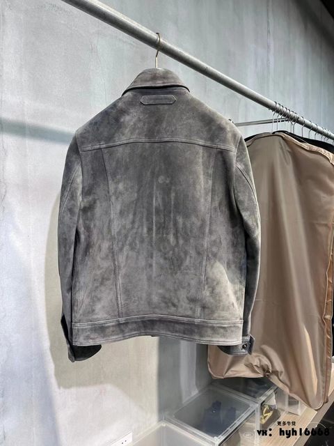 ດູໃບໄມ້ລົ່ນແລະລະດູຫນາວ retro ນໍາເຂົ້າ suede ຫນັງແກະທຸລະກິດ casual slim lapel jacket ຫນັງແທ້ຂອງຜູ້ຊາຍ