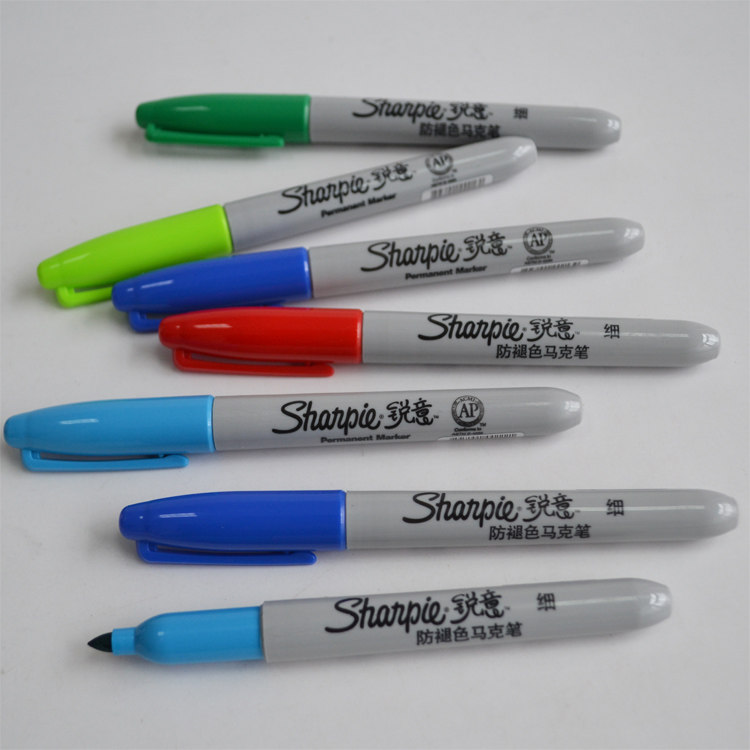American Sharpie sharp anti-fade Mike pen fine print Oily Fight Point Pen DIY Handcrafted Color Plotter Pen