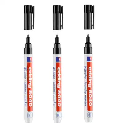 Germany Eddie Edding waterproof washing marker textile signature dry cleaning machine wash not fade pen 8040 Black