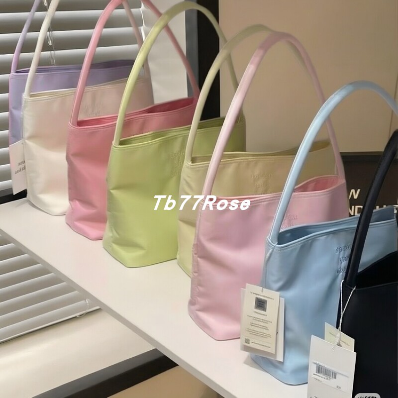Korean Mucu and Ebony Shoulder Bag Tote Bag for Women 2026 New Model Purple Yellow White Black Pink