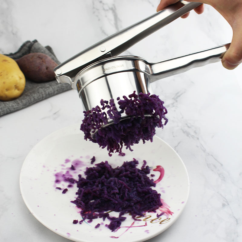 Potato Mashed Clay Press Clay 304 stainless steel baby baby Deputy food yam Potato Potato Purple Potato Egg Manual Kitchen Mash