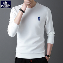 Autumn and Winter Paul Men's Long Sleeve T-shirt Brand Trend Embroidery High end T-shirt Round Neck Sports Sweater Bottom Shirt