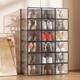 Entrance door storage transparent shoe box storage shoe rack dormitory internet celebrity shoe cabinet internet celebrity AJ shoes door-opening space