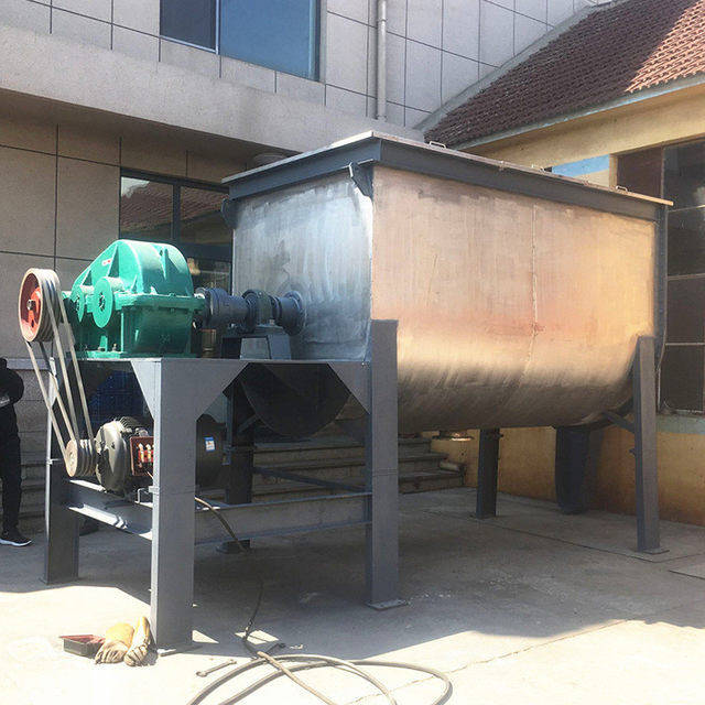 Manufacturer Wholesale Horizontal Mixer Dry Powder Mortar Putty Mixer Stainless Steel Double-Screw Blender Mixer