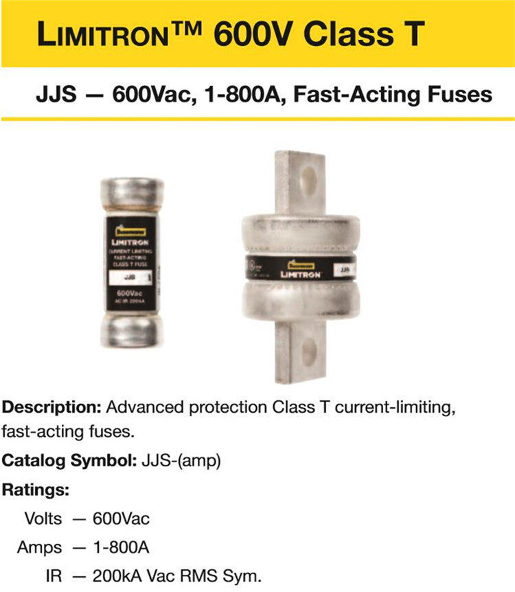 ar设备 热销limitron博斯曼bussmann熔断器jjs-70快速保险丝classt600v70