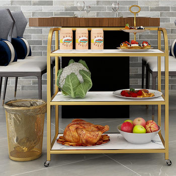 Hotpot restaurant vegetable rack chuanchuanxiang commercial hotel multi-layer storage rack putting vegetable cart with wheeled kitchen storage rack