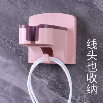 墙上电吹机挂架卫生间浴室厕所吹风机置物架收纳免打孔电风筒支架