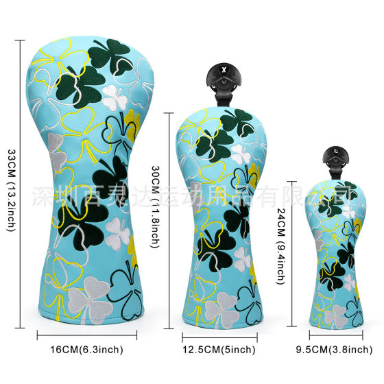 新款四叶草高尔夫木杆套/推杆套用品配件羽毛球高尔夫球杆
