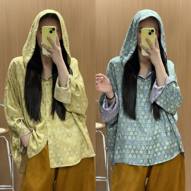 【Wan Shi Li Hoodie】100% Mulberry Silk Double-Wear Hoodie Sun Protection Jacket Outerwear for Women