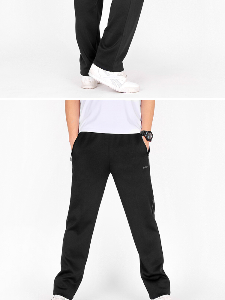 Dongkuan nam sweatpants ấm cúng cộng với nhung dày XL mới thể thao màu đen quần dày ấm áp jogger nam