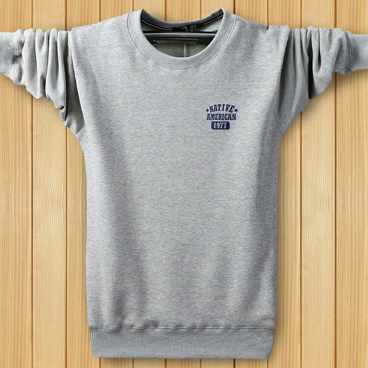 Mùa thu và mùa đông vòng cổ áo len cotton nam phù hợp với áo thun rộng XL thể thao áo len nam đẹp