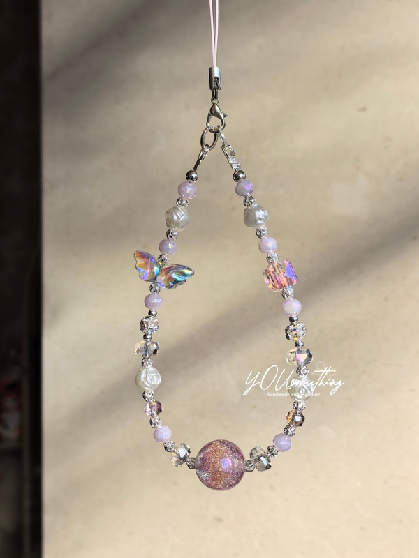 Yousomething Original Design DIY Handmade Super Shiny Sweet Princess Style Beaded Phone Chain Yousomething Original Design DIY Handmade Super Shiny Sweet Princess Style Beaded Phone Chain