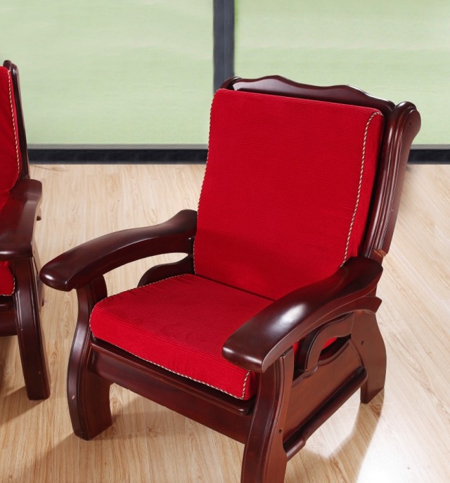 Ngô lông rắn màu đôi chiến đấu ghế liên bang đệm có thể tháo rời màu đỏ rắn sofa gỗ đệm với trở lại dày đệm lót ghế ngồi