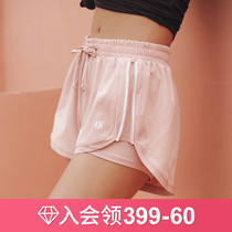 Runaway Loli yoga running fashion with lining quick-drying breathable anti-light sports shorts Womens Fitness hot pants