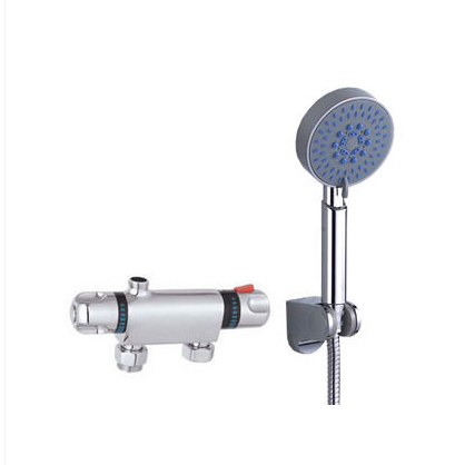 All copper assembled solar thermostat heat valve sprinkling faucet water heater control valve cold and hot mixing valve nozzle hose