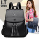 Hong Kong I.Tgreg Backpack Genuine Leather Women's Korean Style Fashionable Versatile Casual Backpack Cowhide Large Capacity Travel Bag