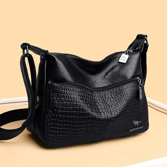 Hong Kong I.Tgreg genuine leather middle-aged women's bag European and American one-shoulder portable versatile soft leather mother's large-capacity crossbody bag