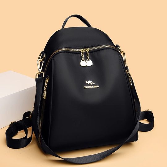 Hong Kong I.Tgreg Casual Large-Capacity High-End Women's Backpack Oxford Cloth School Bag Versatile Fashionable Canvas Bag