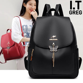 Hong Kong I.Tgreg Genuine Leather Women's Backpack, Fashionable and Versatile Soft Leather Backpack, First Layer Cowhide Large Capacity Mommy Bag