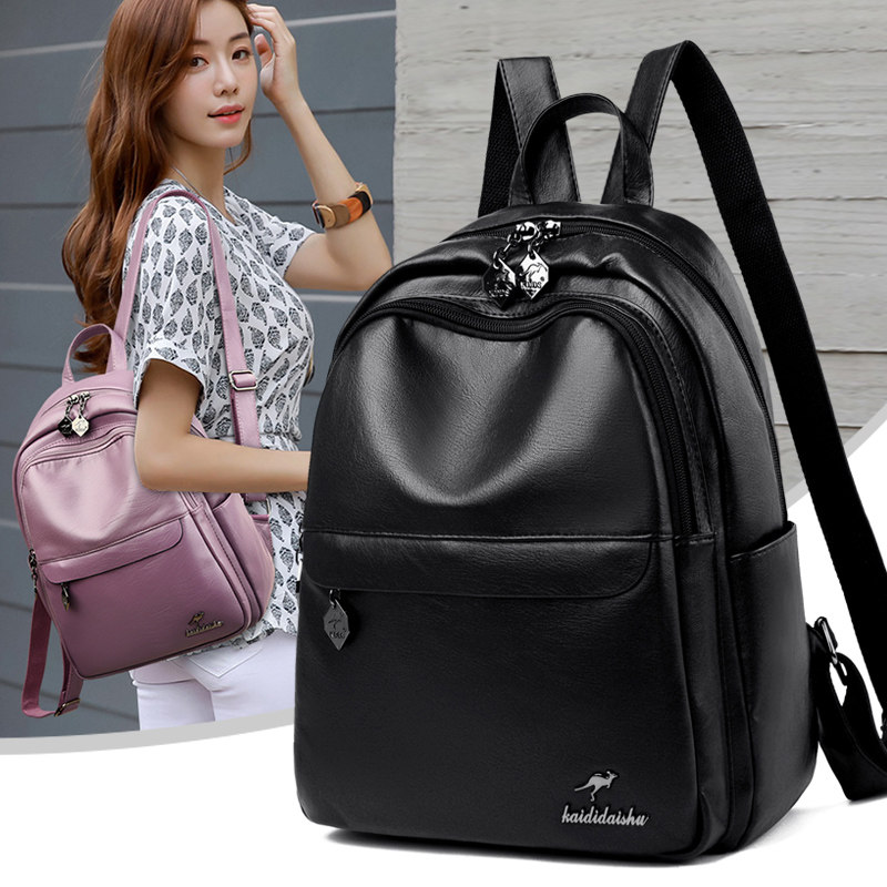 Hong Kong I Tgreg backpack leather Korean version mommy bag cowhide backpack leisure travel large-capacity school bag