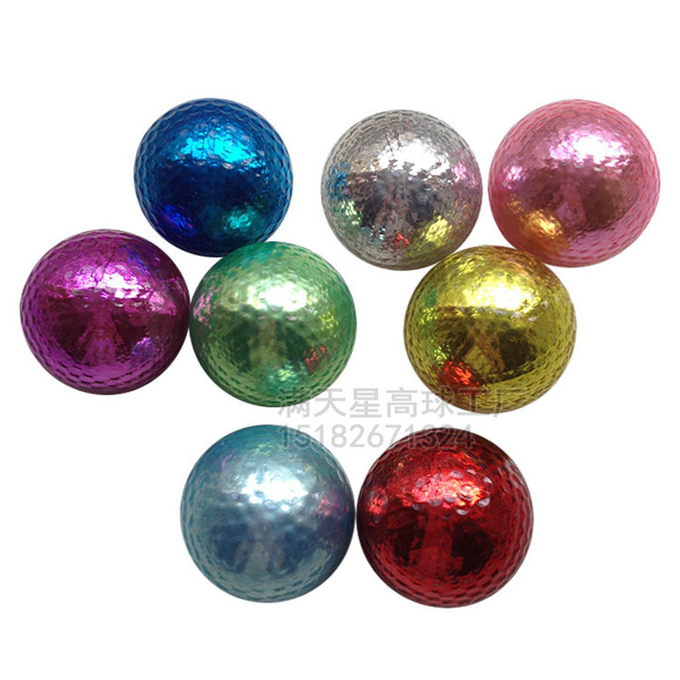 Brand New Golf Bilayer Metal Texture Colorful Competition Practice Gift Ball Indoor Outdoor Snowy Golf