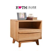 Happy Temai bedside table American white oak bedside table Simple modern full solid wood cabinet Bedroom-FS