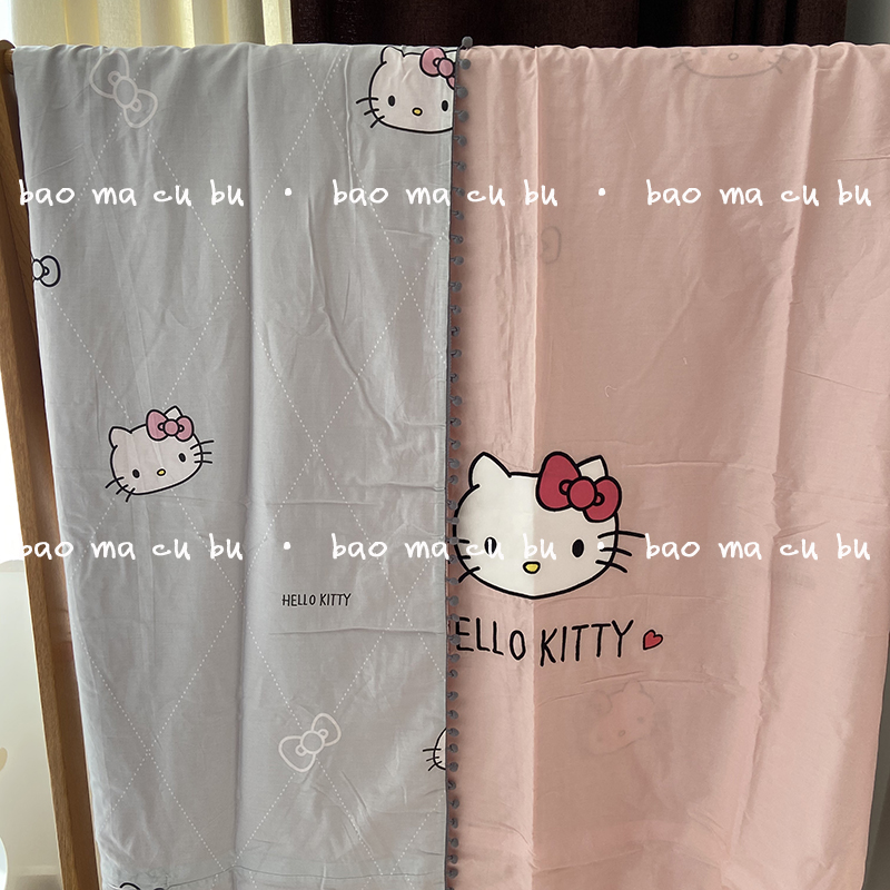 Single quilt cover 220 * 240cmAB face cartoon torn out by kitty cat double quilt cover in four sets