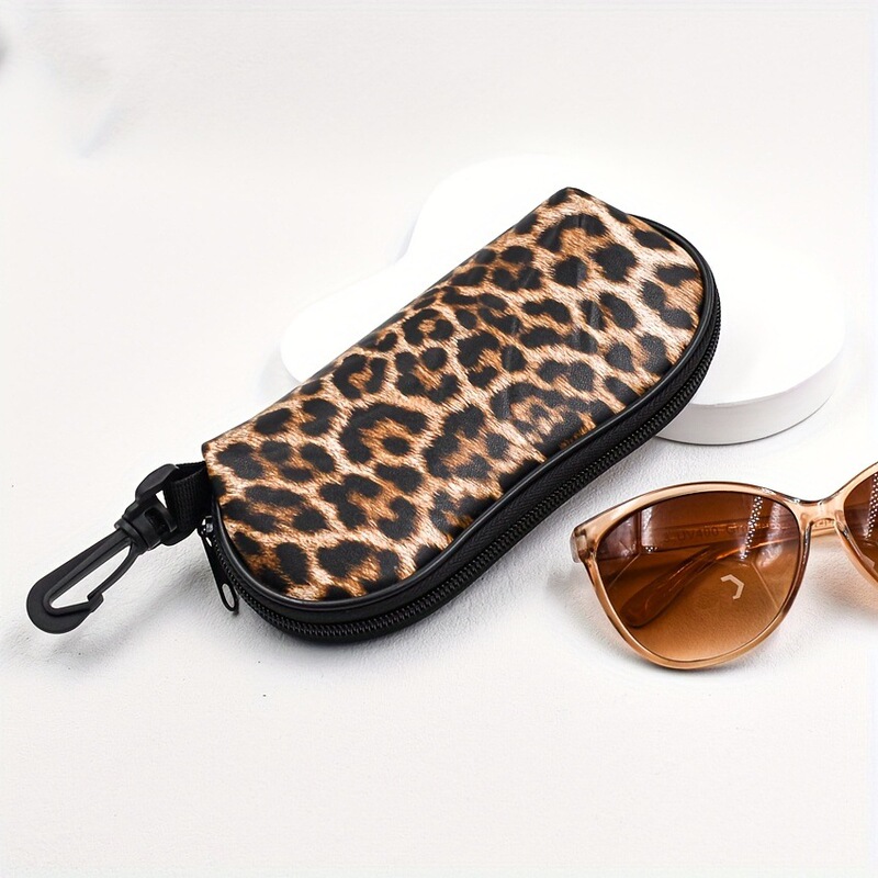 Leopard Print Eyeglass Case Glasses Storage Box Perfect Gift for Women for Christmas or Everyday Use