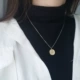 Золотой кулон + серебряная серебряная цепочка 45см