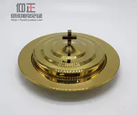Церковное применение священного ужина Золотая Святая Торт Платформа+Один шапка с ваалькой. Бесплатная доставка.