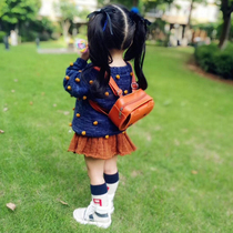 NANI WLQ childrens clothing girl knitted pants skirt 2019 spring new wool knitted skirt pleated skirt Joker