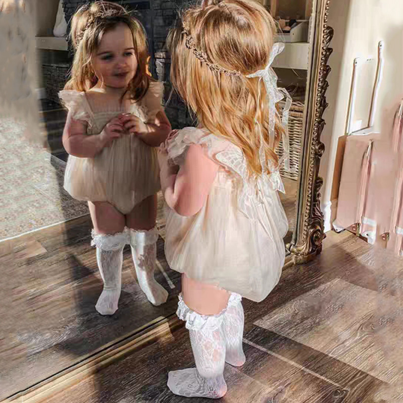 NANI Children's clothing Summer sleeveless baby girl year-old dress embroidered wings romper jumpsuit Tulle bag fart dress