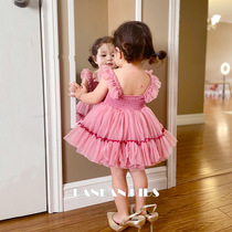 Children's Princess Yarn Dress Dress Cute tutu Dress Baby's Birthday Dress Princess Spanish Style