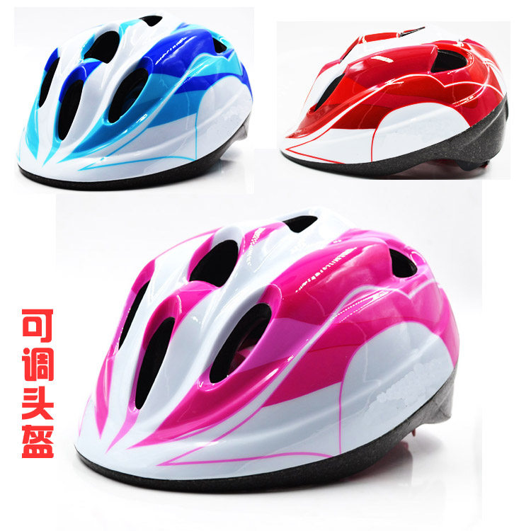 Wheel Skating Shoes Safety Helmet 8 Holes Children Adjustable Safety Helmet Skateboard Riding With Ice Pulley Safety Helmet Pink Blue