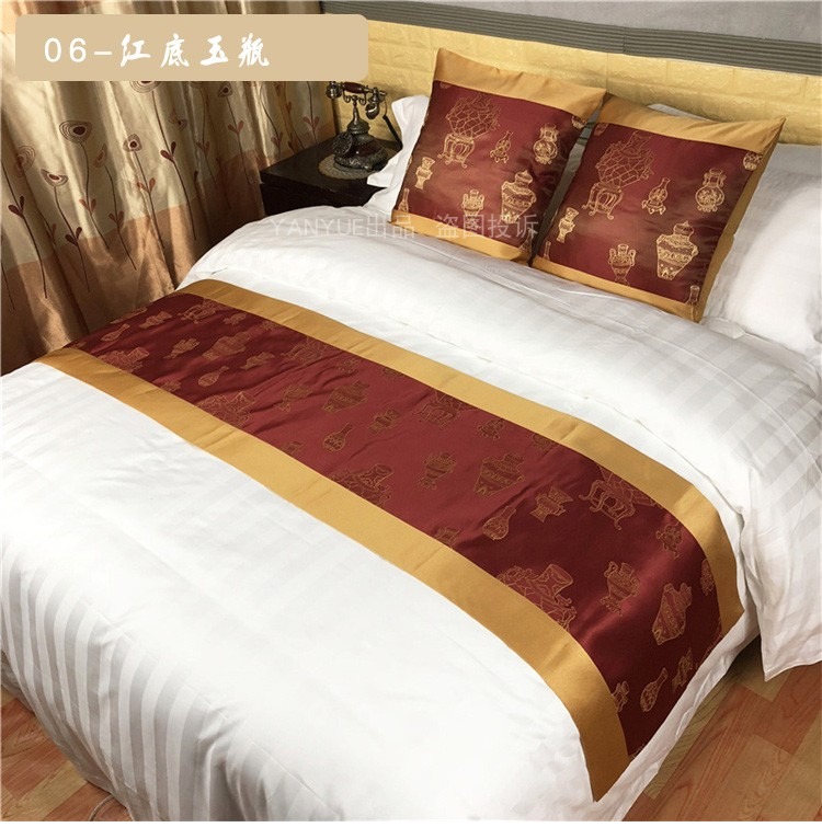 giường ngủ khách sạn cờ cuối giường khăn sang trọng bao gồm hiện đại pad phong cách châu Âu cuối giường để lấy khăn khách sạn bán buôn bộ đồ giường tùy chỉnh - Trải giường ga phủ giường everon
