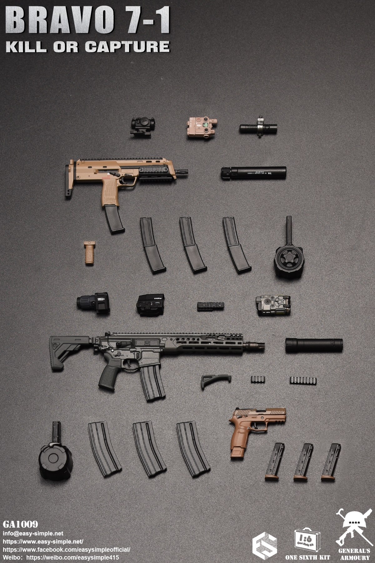 Easy&Simple GA1009 1/6 Call of Duty BRAVO 7-1 SAS Soap Action