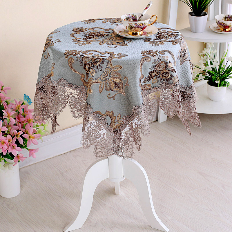 Vải bàn vải gia đình bàn cà phê hình chữ nhật tròn châu Âu hiện đại tối giản khăn trải bàn vải dài bàn vuông bàn nước hòa tan cạnh khăn trải bàn nilon