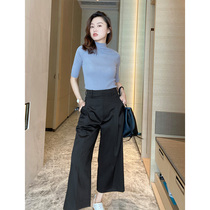 Mud brothers shop avenue full GAO texture wool big leg ankle-length pants Autumn pear shape thin