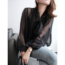 Mud brothers shop taste limited elegant beauty high quality silkworm silk chiffon sunscreen shirt