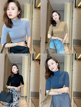 Mud brothers shop classic B into the semi-high collar Middle sleeve wool sweater bottoming sweater inside slim