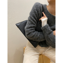 Mud brothers shop Air sense of the circle yarn sweater Wool blended yarn round neck autumn and winter niche sweater