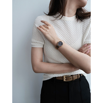 Mud brothers shop DU home DING made cool and smooth rare satin knit short sleeve T-shirt bottoming