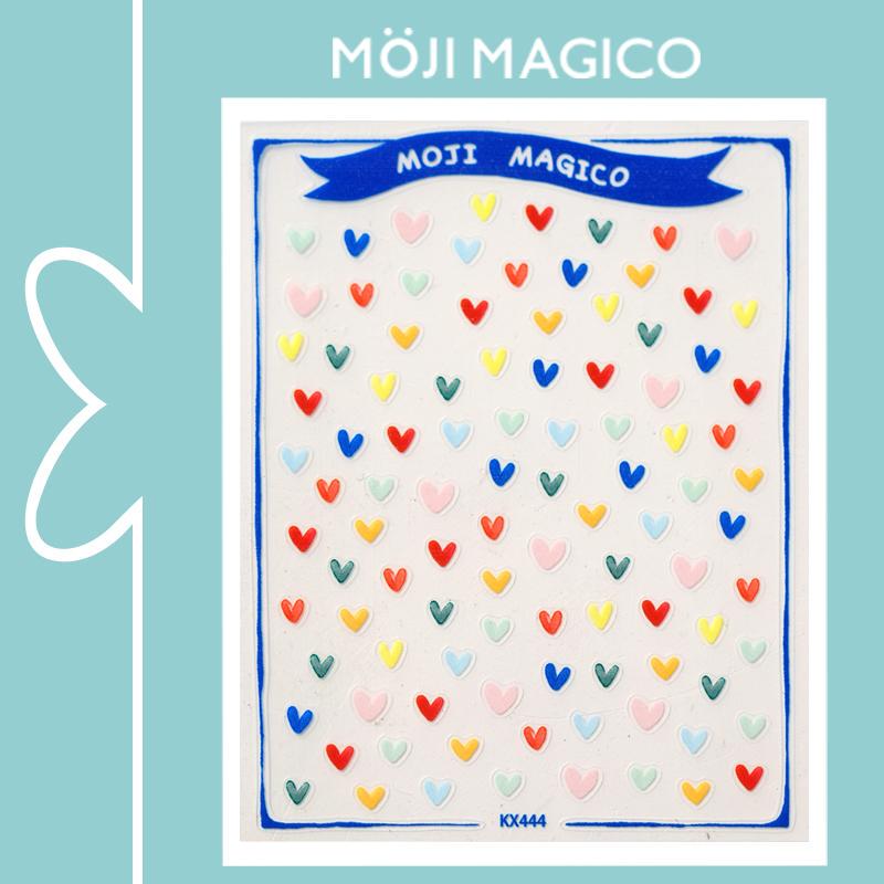 Mojie Colorful Little Heart Nail Art Stickers Waterproof Nail Stickers Decorative Decals Accessories Kx444