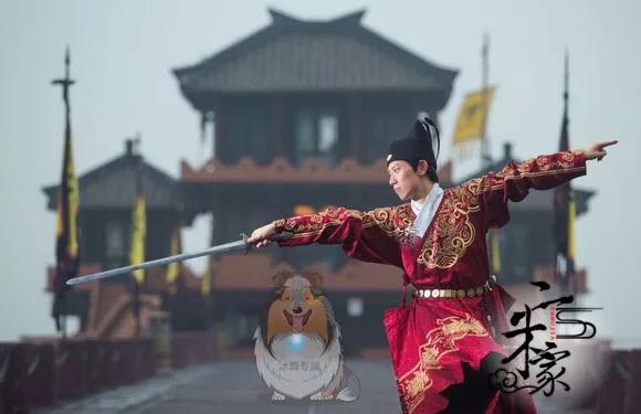 Hanfu rental (second-wood home) Soldiers Smoldering Red traction men's red Han conserved wedding dress for the 1Y0325