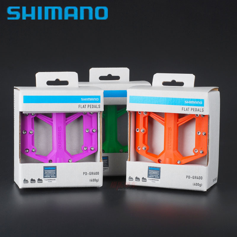 Shimano Pdgr400 Bicycle Flat Pedals Are Suitable for Mountain Bikes and Are Suitable for Trail and Off-Road Use