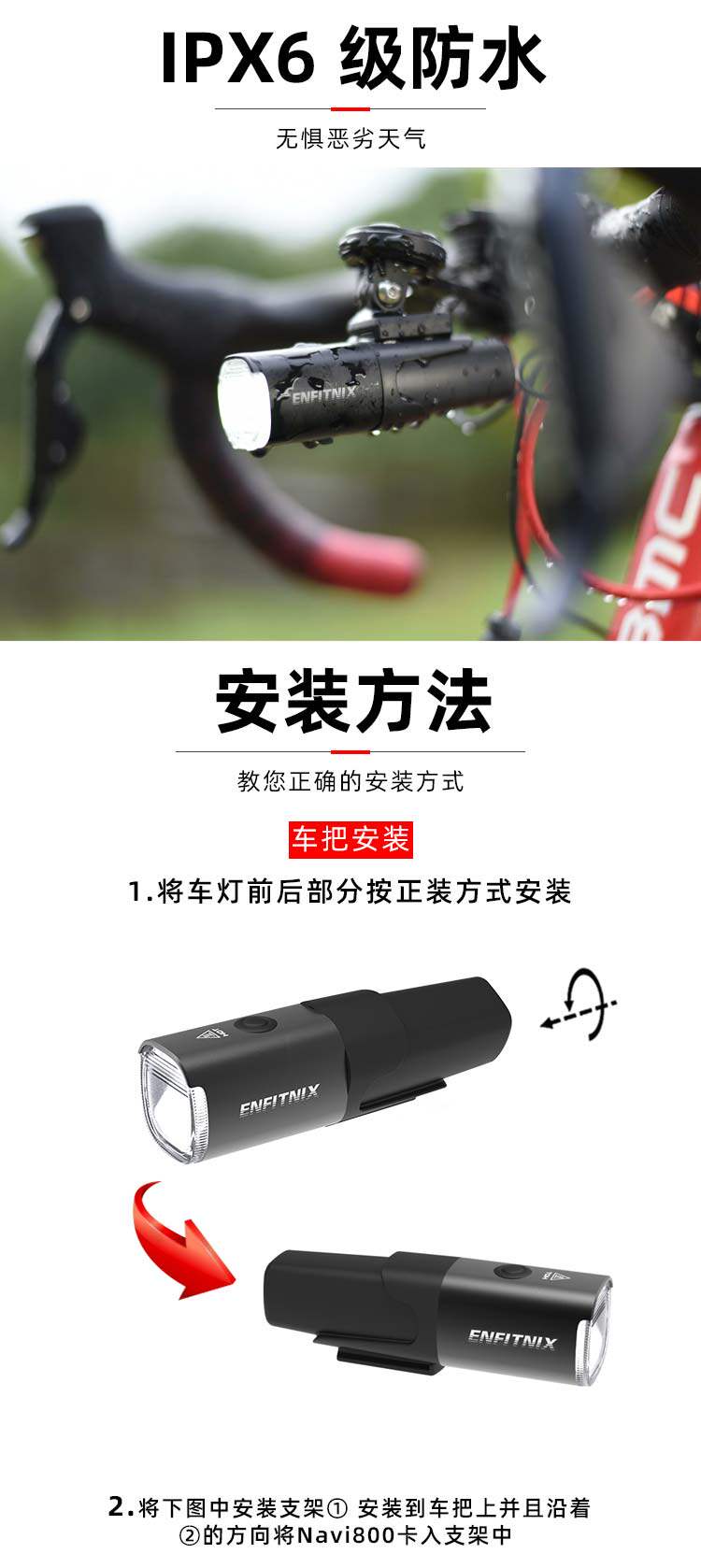 Умный индукционный велосипед, водонепроницаемый фонарь, передние фары 